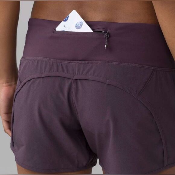 Lululemon Run Times Short black currant size 4 - Picture 4 of 14